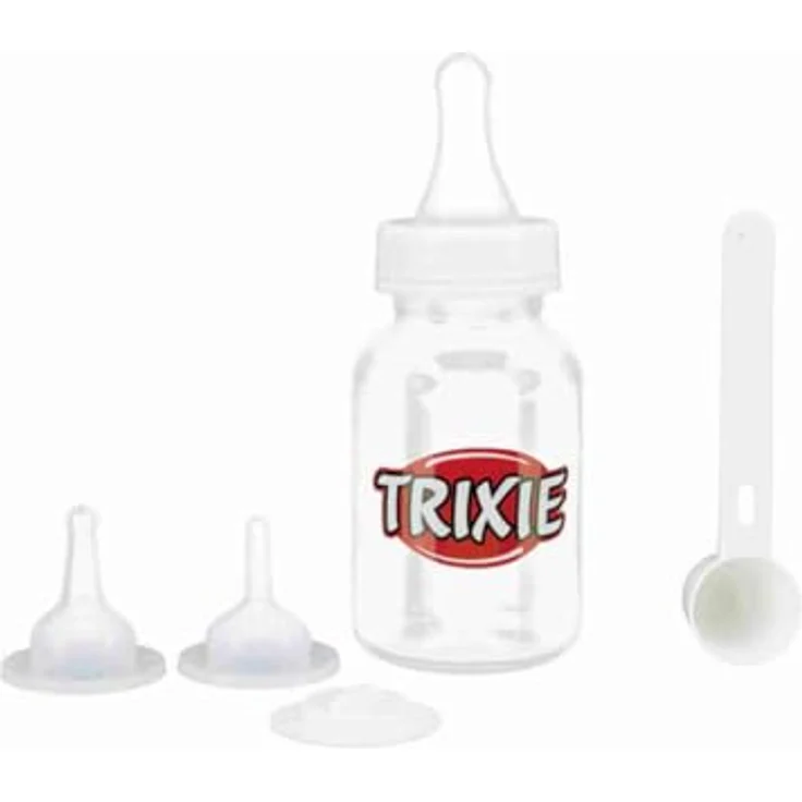 TRIXIE Trinkflasche Saugflaschen-Set, 120 ml, transparent/weiß – Bild 1