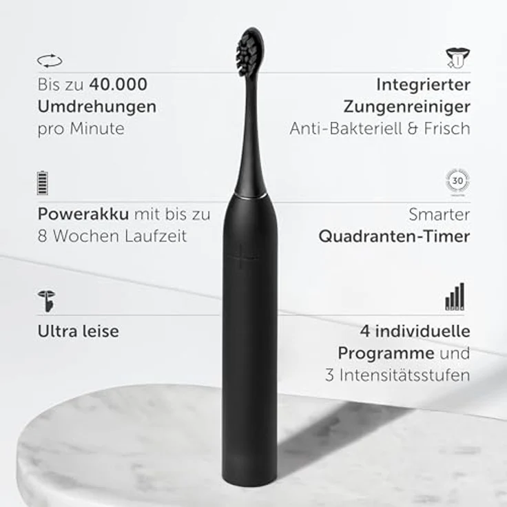 WonderSmile Schallzahnbürste PRO - Testsieger 2023 - Ultimate Black Oral Care Spar-Set mit Munddusche - für optimale Zahn- & Zahnfleischpflege – Bild 3