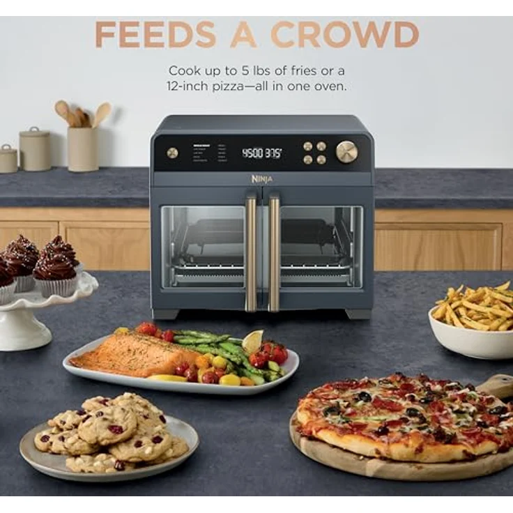 Ninja Cyberspace FO101BL French Door Premier Air Fry Oven, 10-in-1, 20,3 qt Kapazität, PFAS-frei, spülmaschinenfestes Zubehör – Bild 5