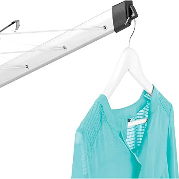 Brabantia - Lift-O-Matic Advance drehbaren Wäschespinne - Easy Lift-Systems - UV-beständige Wäscheleine, 50 m - Kein Durchhängen - Auch für Kleiderbügel - Metallic Grey - ø 295cm – Bild 3