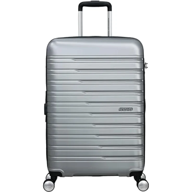 American Tourister Flashline 4 Rollen Trolley 67 cm, Silber, (69 l) - Robuster Trolley aus ABS mit TSA-Schloss – Bild 2