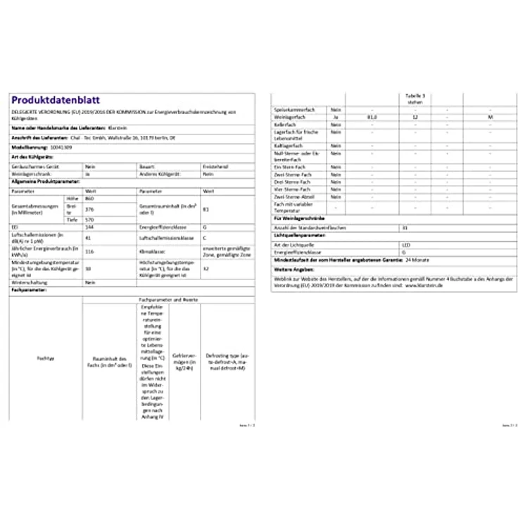 Klarstein Vinovilla 29 Weinkühlschrank, freistehend, edelstahl schwarz, 1 Temperaturzone, Glastür, Energieklasse G – Bild 8