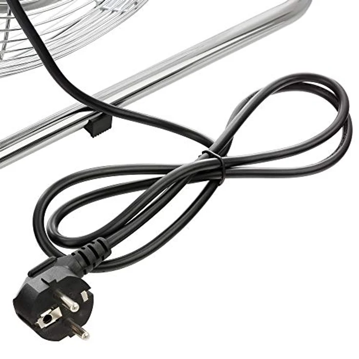 Bodenventilator Windmaschine Luftkühler Lüfter 18 Zoll Silber 120W 50Hz - Silber - Arebos – Bild 10