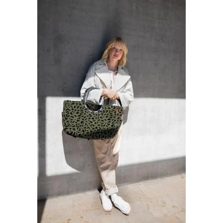 reisenthel Loopshopper Tasche L, Einkaufshilfe mit 25l Volumen, schwarz, wasserabweisendes Polyester, Innentasche mit Reißverschluss, stabile Aluminium-Griffe – Bild 6