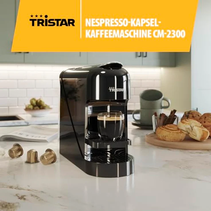 Tristar CM-2302 Kaffeebereiter, 0,8 L, 1400 W, Hochdruckpumpe mit 20 bar, kompatibel mit Nespresso-Kapseln – Bild 3