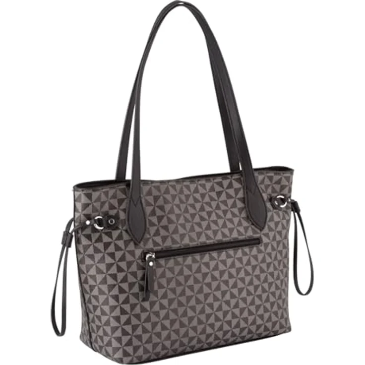Gabor Shopper Barina, aus Lederimitat mit charakteristischem All-Over-Druck und Metall Logo, schwarz – Bild 2
