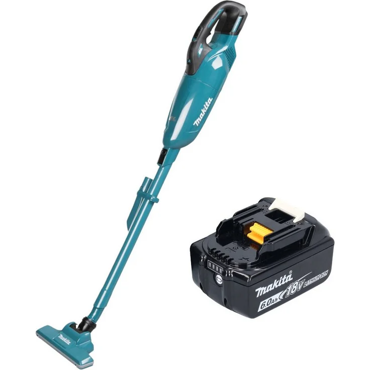 Makita DCL 283 F, Akku-Handstaubsauger 18 V, Brushless, 0,73 l Behälter, inkl. 6,0 Ah Akku - ohne Ladegerät