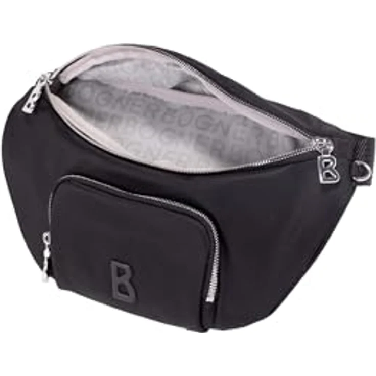BOGNER Janica Hipbag, Gürteltasche in Schwarz mit verstellbarem Hüftgurt und zwei Zipperfächern – Bild 4