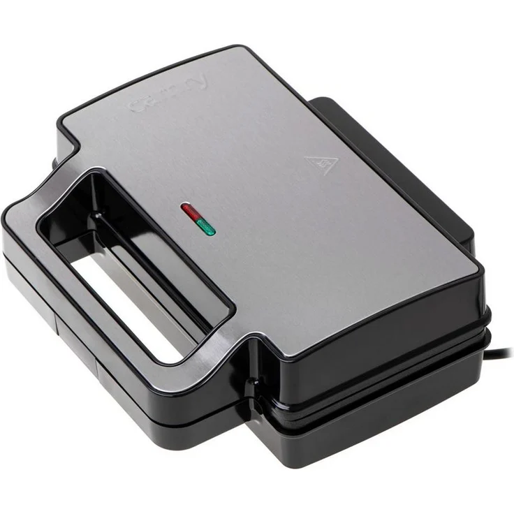 Camry CR 3074 2-in-1 Sandwichmaker und Kontaktgrill, 1400 W, mit austauschbaren Antihaft-Platten, Edelstahl-Bakelit-Gehäuse, schwarz