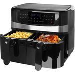 Emerio Heißluftfritteuse AF-126672.4 XXL Doppel Heißluft-Fritteuse 2 x 4,5 L, 1750 W - Smarte Doppel-Fritteuse mit 9 L Gesamtvolumen, 12 Automatik-Programmen, und SMART FINISH Funktion - Preisvergleich