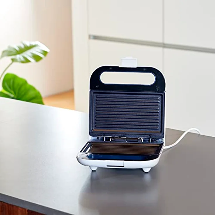 Taurus Sandwichmaker Phoenix Luxe, Grill, knusprige Ergebnisse, Antihaft-Platten 21,5 x 12,5 cm, Temperaturanzeige, kühle Berührung, einfache Reinigung, rostfrei – Bild 5