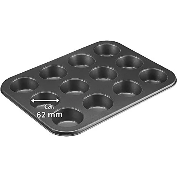 Westmark Muffinbackform, Für 12 Muffins, Antihaftbeschichtet, Kaltgewalzter Stahl, Back-Meister, Anthrazit, 32902270 – Bild 6
