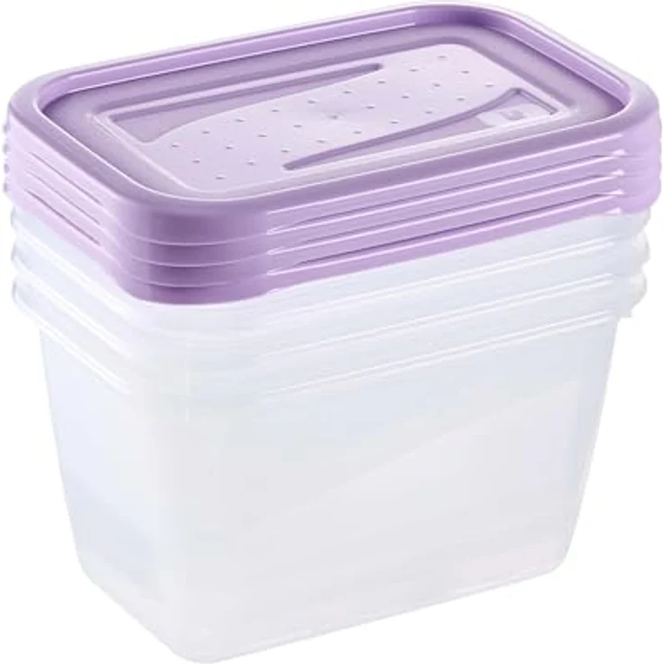 keeeper fredo fresh Frischhaltedosenset, 4-teilig, 4 x 0,75 l, lebensmittelecht, violett – Bild 2