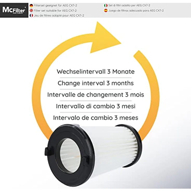McFilter | 6x Filter geeignet für AEG CX7 und QX8 Staubsauger, Ersatz für HEPA-Filter AEF150 Akkusauger Ergorapido CX7 Animal X Flexibility Animal X Power CX7-2-45an CX7-2-i360 CX7-2-s360 – Bild 5