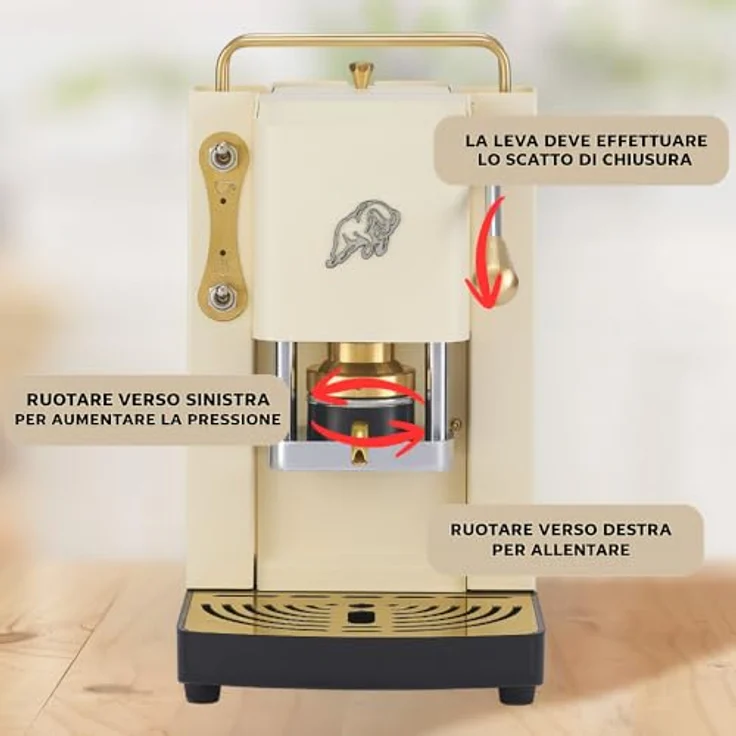 Faber Pro Essential Old British Heritage, Kapselmaschine in Weiss Messing – Bild 6