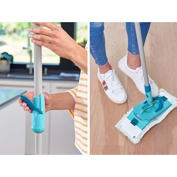 Leifheit Wischmopp Set CLEAN TWIST M Ergo (micro duo) + SUPERDUSTER M, mit 99% Keimreduktion, waschbaren Bezügen und teleskopierbarem Stiel – Bild 6