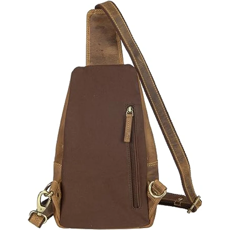 Greenburry Umhängetasche Vintage, Leder, großes Hauptfach, praktische Größe – Bild 4