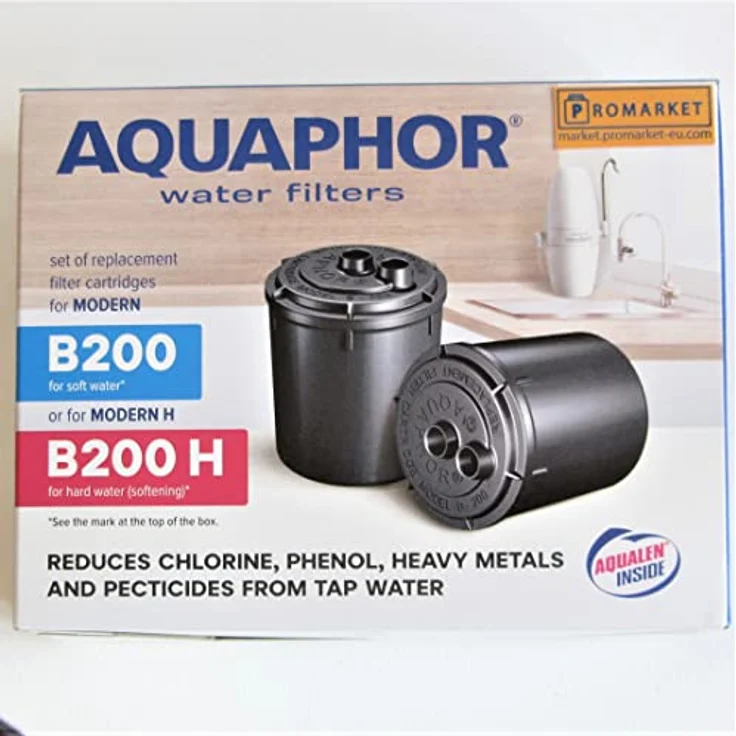 AQUAPHOR MODERN B200 Wasserfilter-Kartusche AQUALEN + AKTIVKOHLE, 4000 Liter Kapazität, effiziente Reduktion von Chlor und Schwermetallen – Bild 3