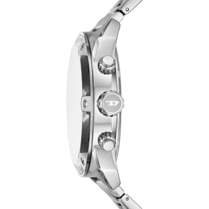 Diesel Herren Analog Quarz Uhr mit Edelstahl Armband DZ4677 in Silberfarben – Bild 2