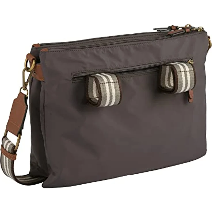 camel active Bari Umhängetasche, 33 cm, grau, 100% Polyester, praktisches Design – Bild 4