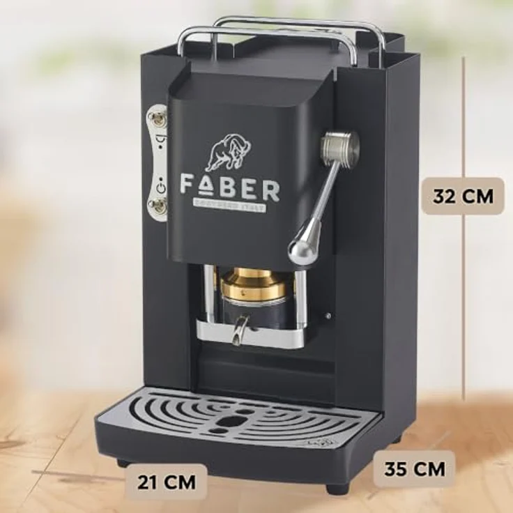 Faber Coffee Machines Pro Deluxe 3.0 Chrom, Kaffeepadmaschine für 44mm ESE Pads, hygienischer Wassertank aus Glas, magnetisch abnehmbare Brühgruppe und Auslauf – Bild 8
