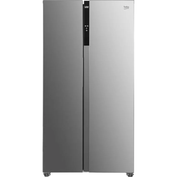 Beko GNO5322XPN Side-by-Side, Kühlschrank, Gefrierschrank, 532 l Gesamtvolumen, 347 Liter Kühlbereich, 185 Liter Gefrierbereich, Multifunktionsdisplay, Schnellkühlen, Türalarm, Edelstahl-Look – Bild 1
