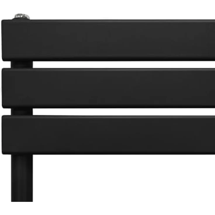 Monster Shop Flacher Handtuchheizkörper 1200mm x 500mm, Matt Schwarz Kohlenstoffstahl, 2070 BTU Wärmeleistung, inkl. Reinigungsbürste & Befestigungsset – Bild 3