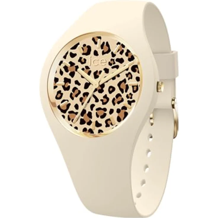 ICE-WATCH 021727 Damen Armbanduhr, Beige mit Leoparden-Zifferblatt, 34 mm, wasserdicht bis 10 bar – Bild 1
