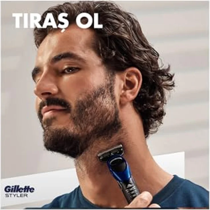 Gillette Styler Trimm- und Rasiergerät 4 in 1, abwaschbar mit Schneideaufsätzen für präzises Rasieren – Bild 7