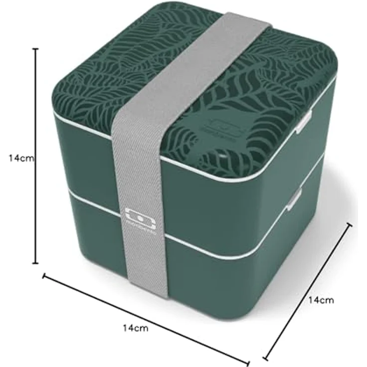 Monbento Large Bento Box MB Square Jungle with Compartments Made in France - Leakproof Lunch Box for Work/Sch, Lunchbox – Bild 6
