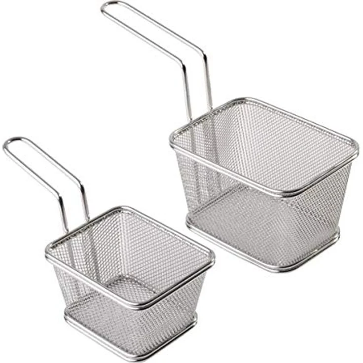 Assheuer + Pott APS 40620 Servier-Frittierkorb SNACKHOLDER, Edelstahl, 10 x 8,5 cm, Höhe 6,5 cm, ideal zum Servieren und Frittieren – Bild 2