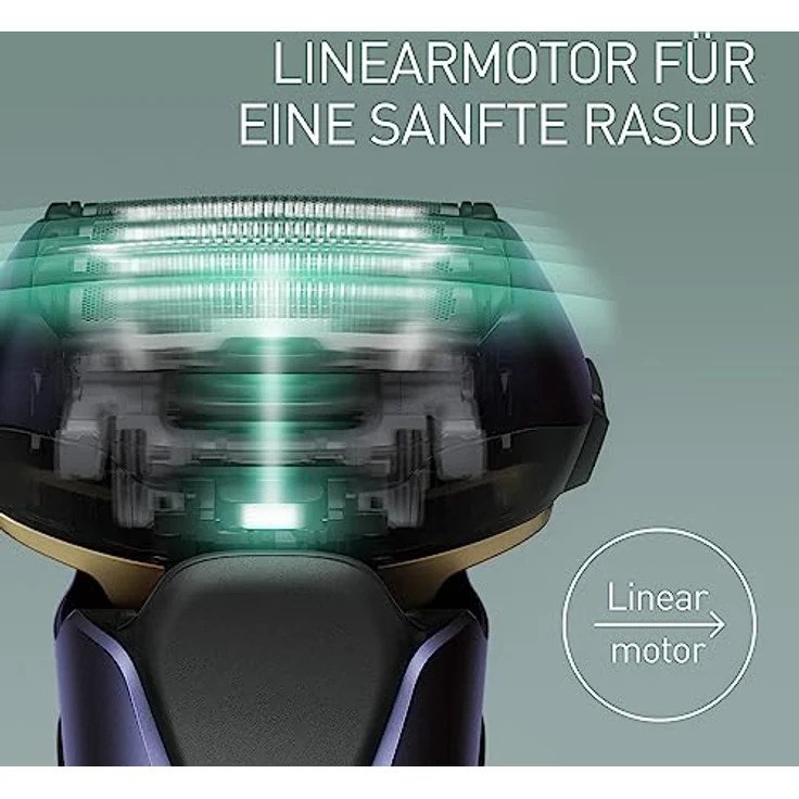 Panasonic ES-LV67-A803 Nass-Trocken Herren Rasierer, 5-fach-Scherkopf mit Linearmotor, inklusive Langhaarschneider, navy blau – Bild 5