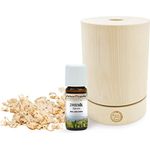 Zirben Familie ORIGINAL ZirbenPumperl, Natürlicher Aroma Diffuser Set mit ZirbenFlocken und 10ml ZirbenÖl, designgeschützt, 102 mm hoch, für intensiven Zirbenduft aus Tirol