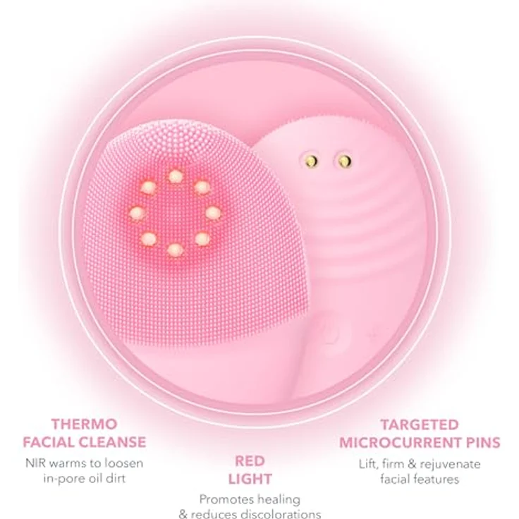 FOREO Elektrische Gesichtsreinigungsbürste LUNA™ 4 plus normal skin, 4-in-1 Gesichtsreinigungsgerät mit T-Sonic™ Pulsationen, NIR und rotem LED-Licht - Blau – Bild 6