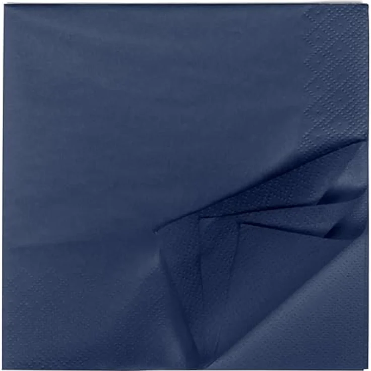 HEKU 100 einfarbige Servietten, dreilagig, 33x33cm, hoch saugfähig, dunkelblau, 5er-Packung für Veranstaltungen & Gastronomie – Bild 3