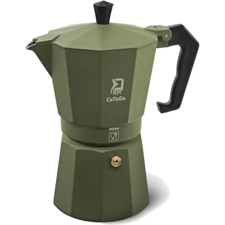 Delphin.sk Espressokocher, 0,3l Kaffeekanne, Robuste Konstruktion, Effiziente Wärmeleitung, Vielseitige Anwendung, Grünes Design – Bild 1