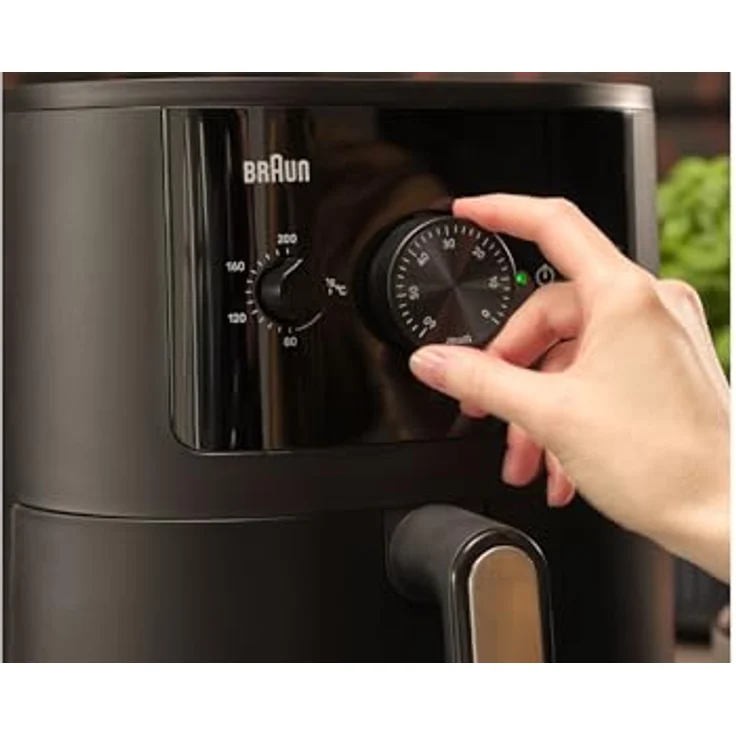 Braun Heißluftfritteuse HF3000 Airfryer Manuell - 1500 W, schwarz, RealAir-Technologie, Einstellbare Temperatur – Bild 4
