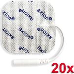 Axion Elektrodenpads 5x5cm, selbstklebende TENS EMS Elektroden mit 2mm Steckanschluss, 20 St. für Prorelax, Promed