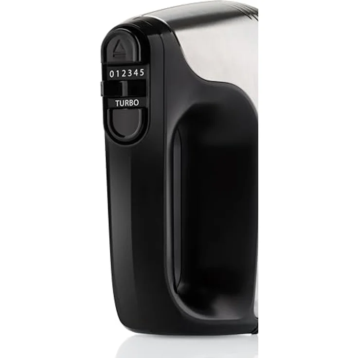 HYUNDAI Handmixer I HM708 I 5 Geschwindigkeitsstufen I 2 Edelstahl-Rührbesen + Knethaken I 400 W I Impulsschalter I Edelstahl/Schwarz – Bild 5