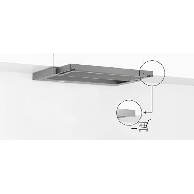 Neff N 30 D46BR12X7, Flachschirmhaube 60 cm, Silbermetallic, mit 2 Leistungsstufen und 2 x 1,5 W LED-Beleuchtung – Bild 8