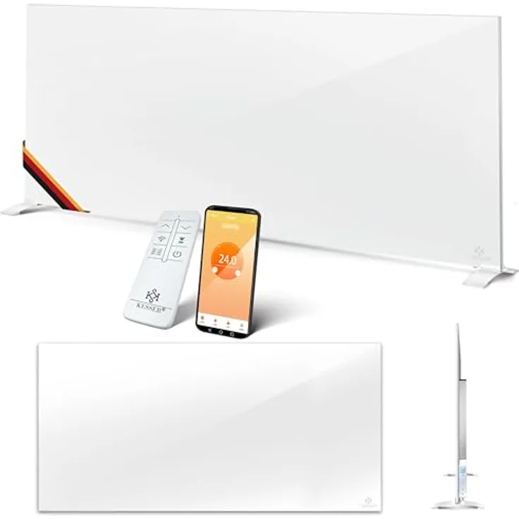 KESSER® Infrarotheizung 700W Aluminiumheizung Energiesparend 2in1 Standgerät & Wandmontage Elektroheizung mit Erkennung Offener Fenster + Fernbedienung & App-Steuerung Thermostat Infrarot Heizpaneel - Preisvergleich