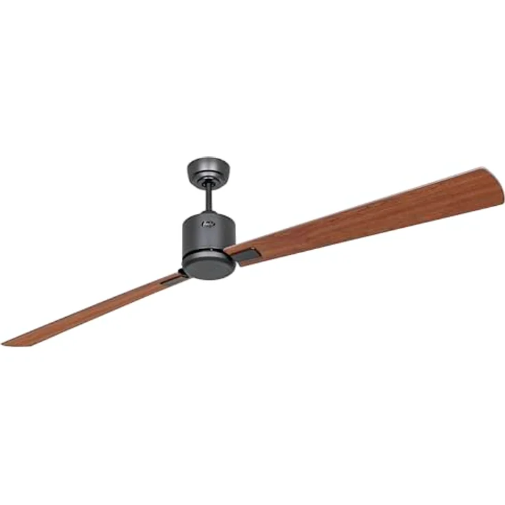 CASAFAN Eco Neo III, Energiespar Deckenventilator mit Fernbedienung, 180 cm, Basaltgrau mit Wendeflügel Nussbaum/Kirschbaum, WiFi-fähig – Bild 6