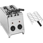 Milan Toast Milantoast 2-er Toaster mit Zangen und Brötchenaufsatz (Edelstahl/Gebürstetes Metall) - Vorteilsset für das perfekte Frühstück - Preisvergleich