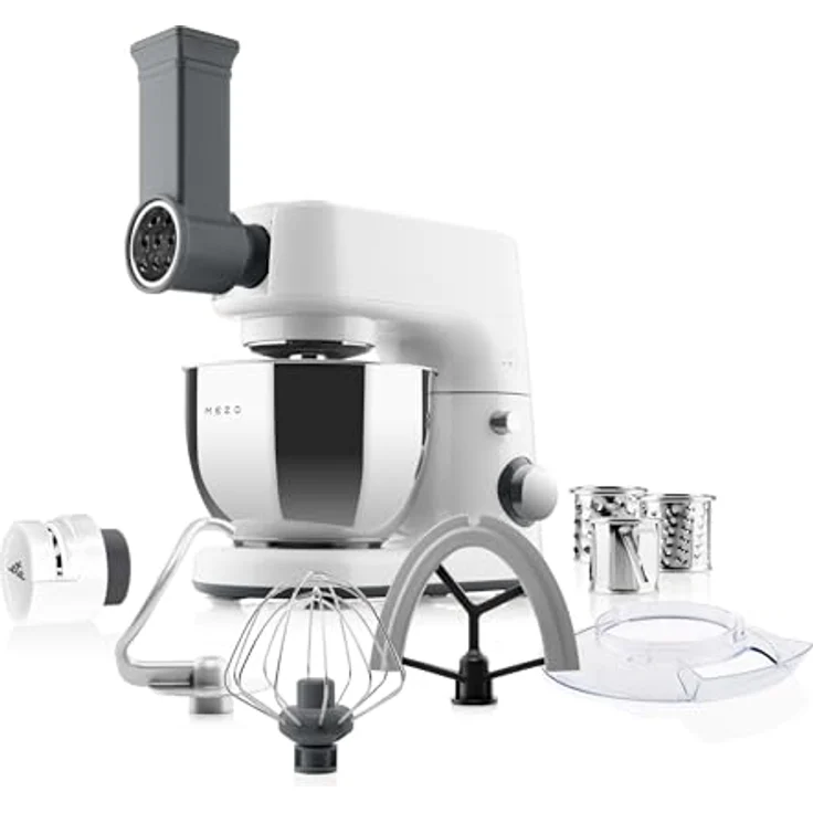 ETA Küchenmaschine Mezo III Bravo Vollmetall 1000 W 6 Geschwindigkeiten 4 l - Edelstahl Schüssel Planetenrührsystem - PAUSE-Taste - Geschwindigkeitsregelung - reiches Zubehör – Bild 1