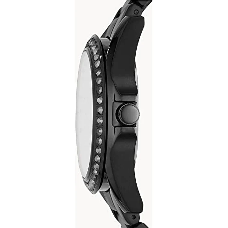 Fossil Damenuhr Riley, QuarzMultifunktionswerk, 38mm Schwarzes Edelstahlgehäuse mit Edelstahlarmband, ES4519 – Bild 3