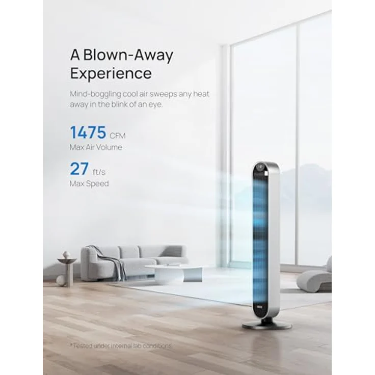 Dreo Pilot Max S Smart Turmventilator, leise 25dB, WiFi Alexa, 120° Oszillation, 12 Stufen – Bild 2