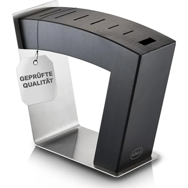RÖSLE Messerblock MoveX Schwarz - Flexibler Messerblock ohne Messer, 2 Positionen, rutschfester Stand, sichere Aufbewahrung – Bild 1