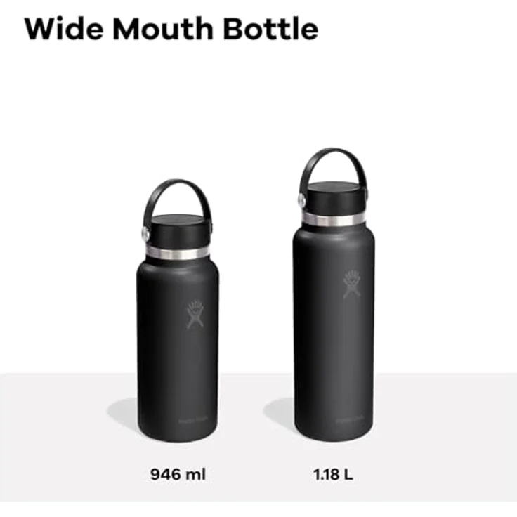 Hydro Flask Wide Flex Cap 1,182 ml (40 oz) Flasche, Edelstahl, auslaufsicher, isoliert, 24 Std. kalt & 12 Std. heiß, Capri Blue – Bild 3
