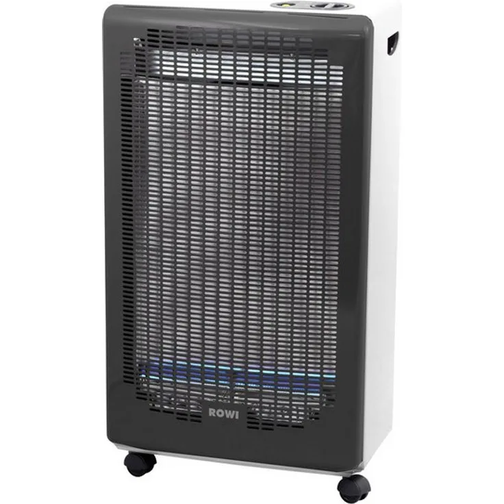 ROWI Gasheizofen Blue Flame 4200 W mit Sauerstoffmangelsicherung, mobiler Heizstrahler mit zwei Heizstufen
