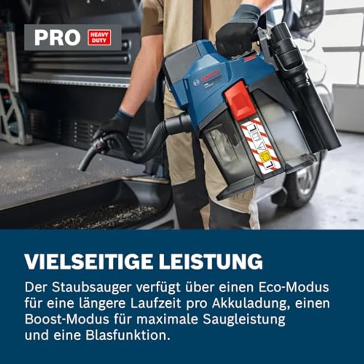 Bosch Professional Akku-Staubsauger GAS18V-6LS, tragbarer 18V Nass- und Trockensauger mit halbautomatischer Filterreinigung und Eco-Modus – Bild 5
